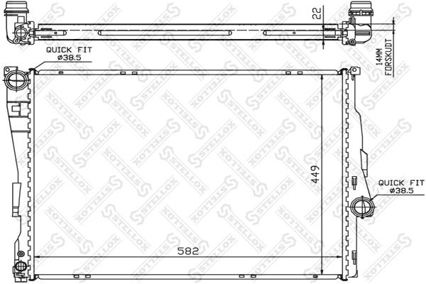 

Радиатор системы охлаждения Stellox 1025287SX