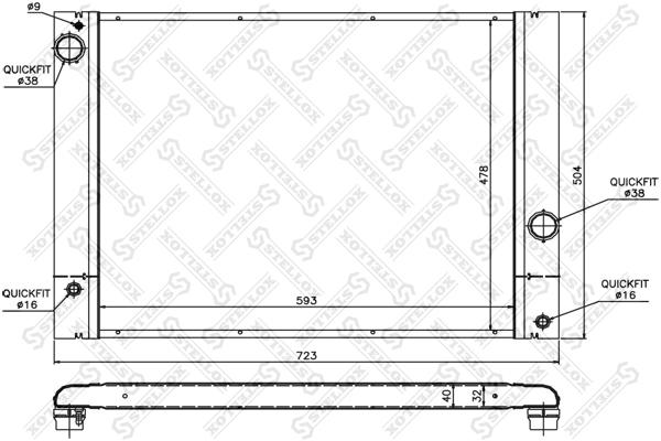 

Радиатор системы охлаждения Stellox 1025337SX