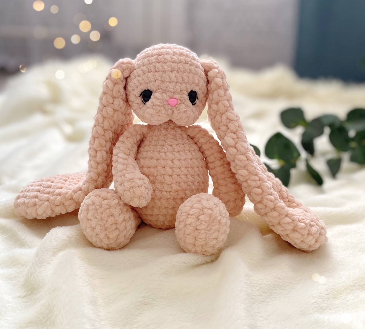 

Игрушка Amigurumi ручная работа 23см, Розовый