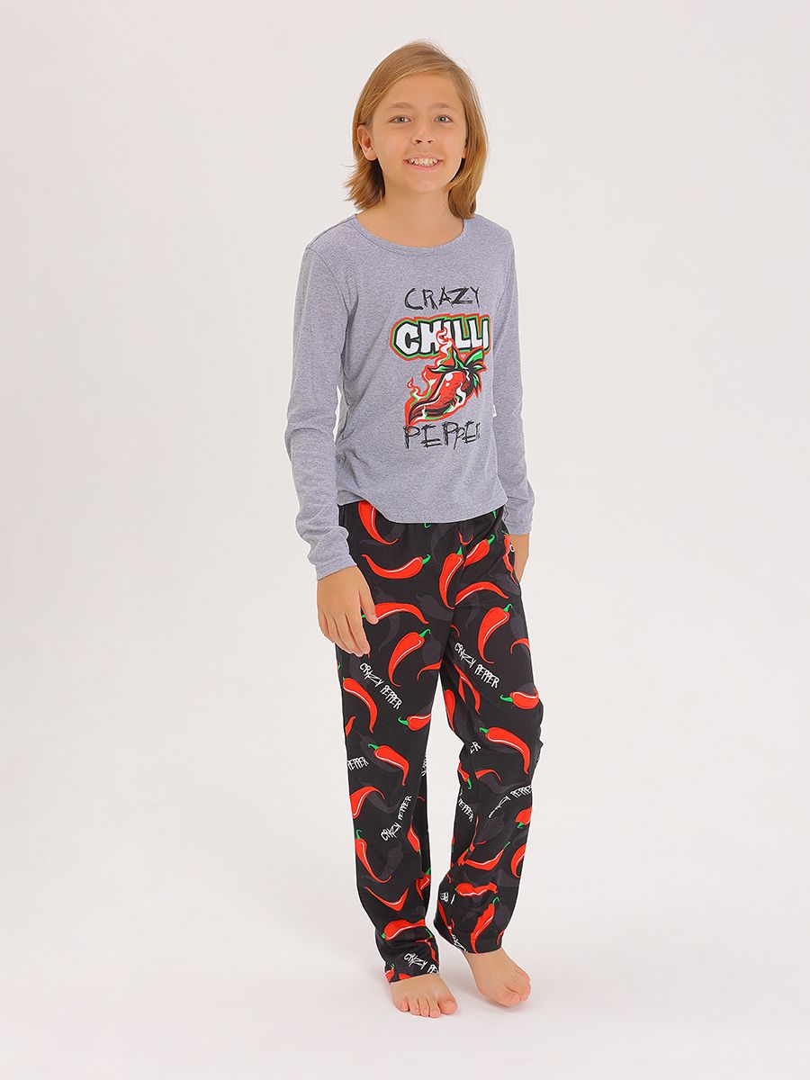 

Пижама детская Веселый малыш 167/138 цв. серый р. 158, 167/138