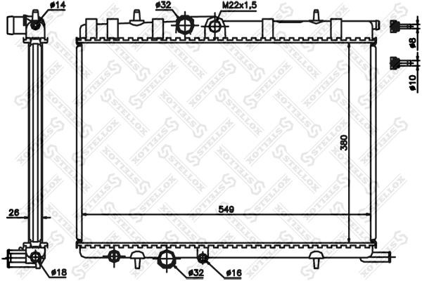 

Радиатор системы охлаждения Stellox 1025354SX