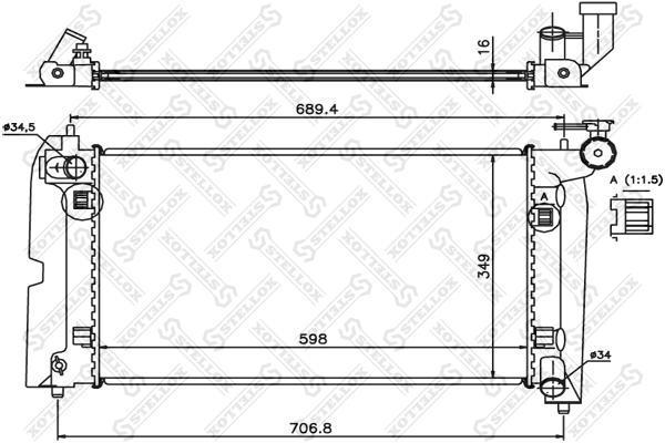 

Радиатор системы охлаждения Stellox 1025362SX