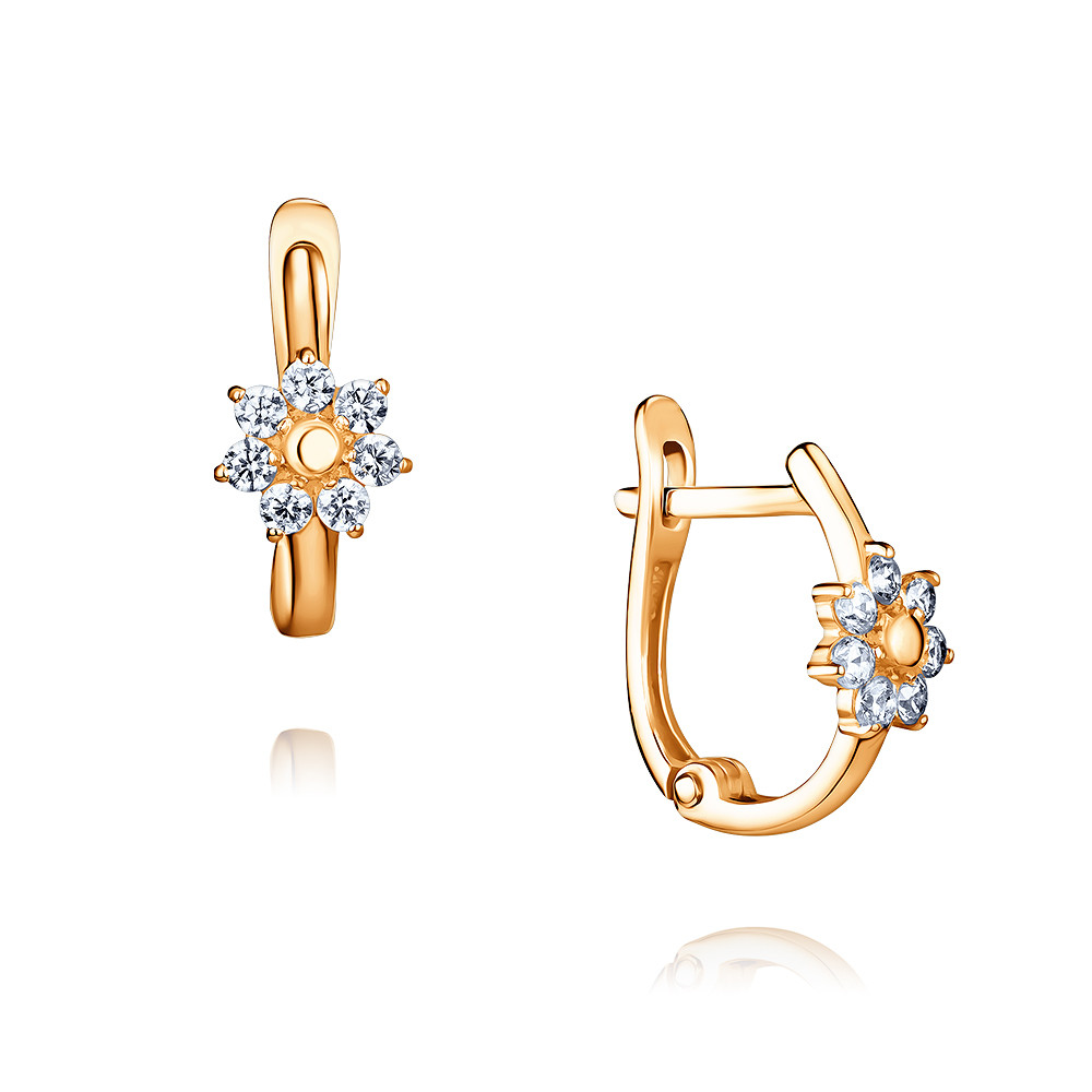 

Серьги из красного золота с фианитом ADAMAS 24037743/01-А50-72, 24037743/01-А50-72