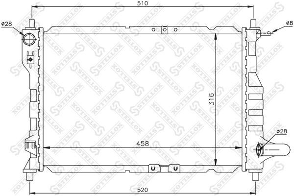 

Радиатор системы охлаждения Stellox 1025435SX
