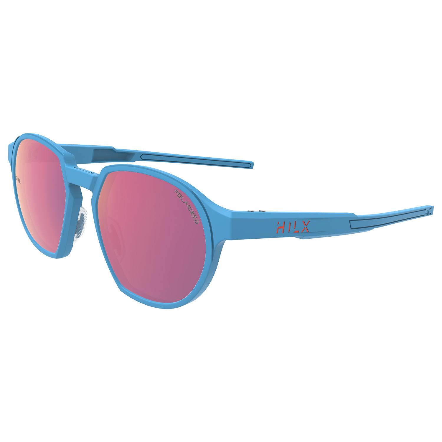 Солнцезащитные очки унисекс HILX Orion matt solid blue/red polarized lens