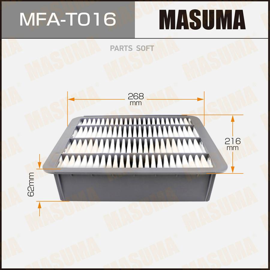 

Фильтр Воздушный Toyota Hiace 15- Masuma Masuma арт. MFAT016