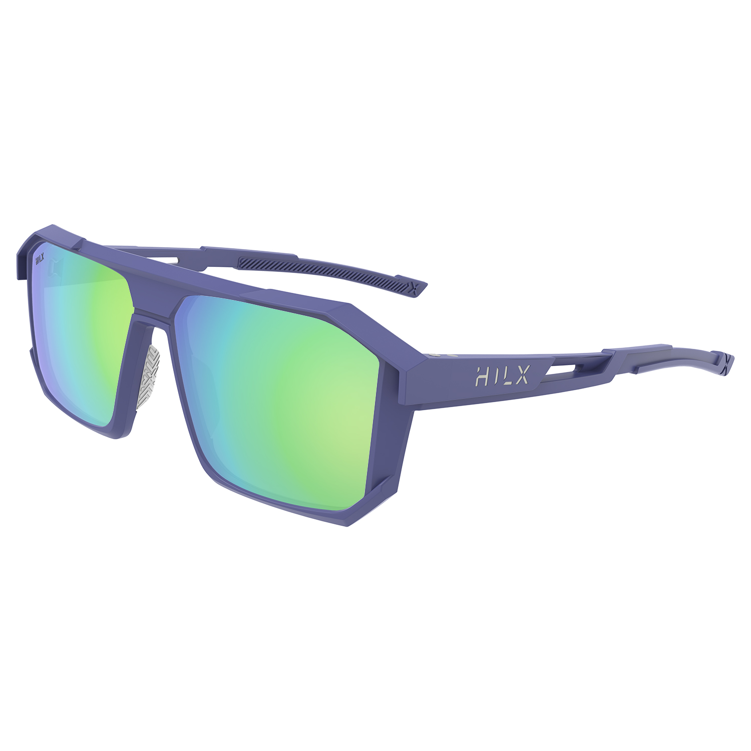 Солнцезащитные очки унисекс HILX Juggernaut matt solid blue/green polarized lens