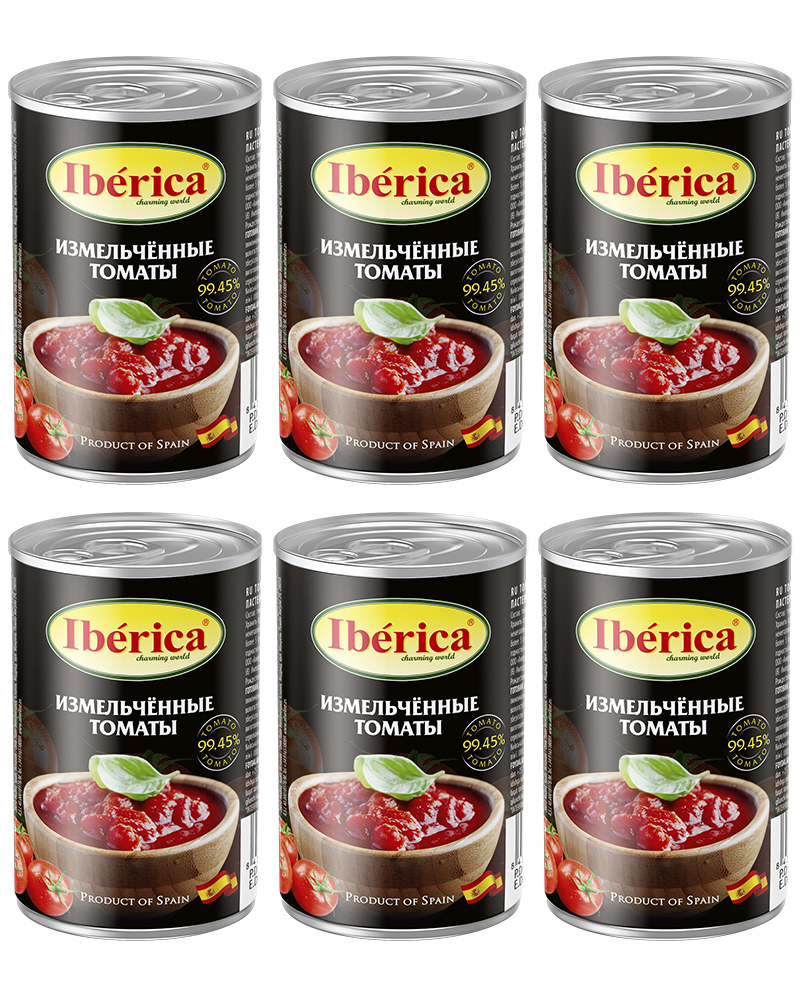 

Томаты Iberica Измельченные Консервированные 400 гр - 6 шт