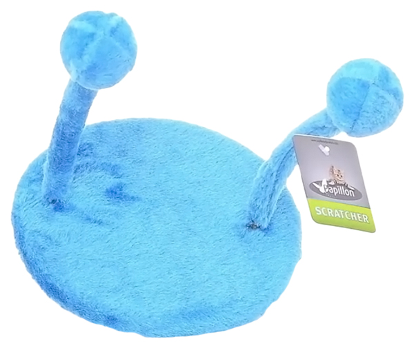 Мягкая игрушка, неваляшка для кошек Papillon Нло плюш, голубой, 20 см