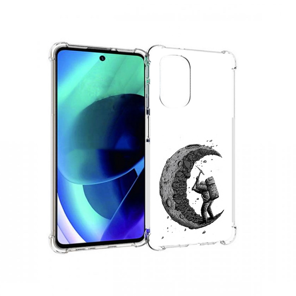 

Чехол MyPads Tocco для Motorola Moto G51 камненная луна (PT227078.365.384), Прозрачный, Tocco