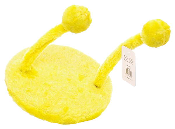 Мягкая игрушка, неваляшка для кошек Papillon Нло плюш, желтый, 20 см