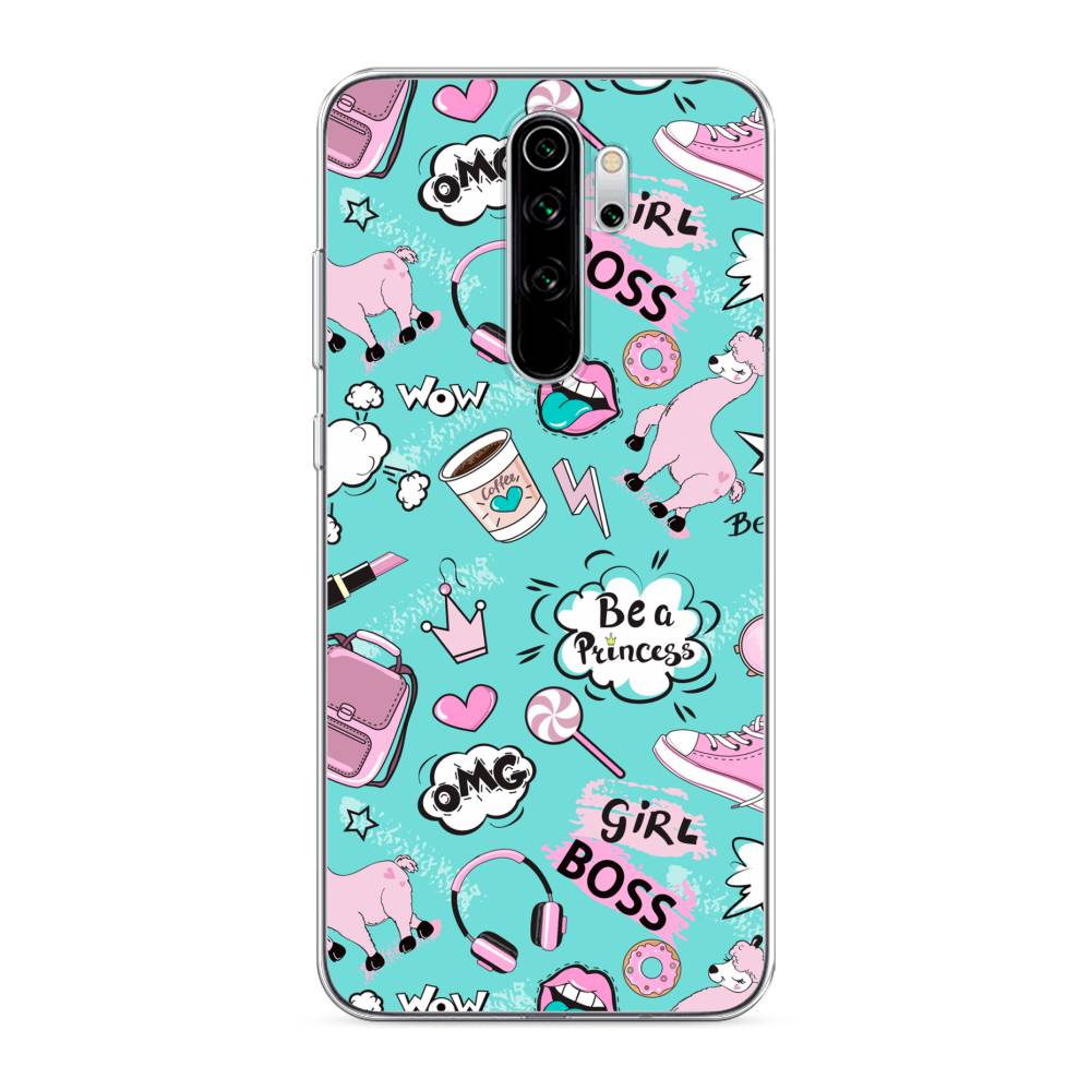 фото Чехол awog "стильная лама" для xiaomi redmi note 8 pro