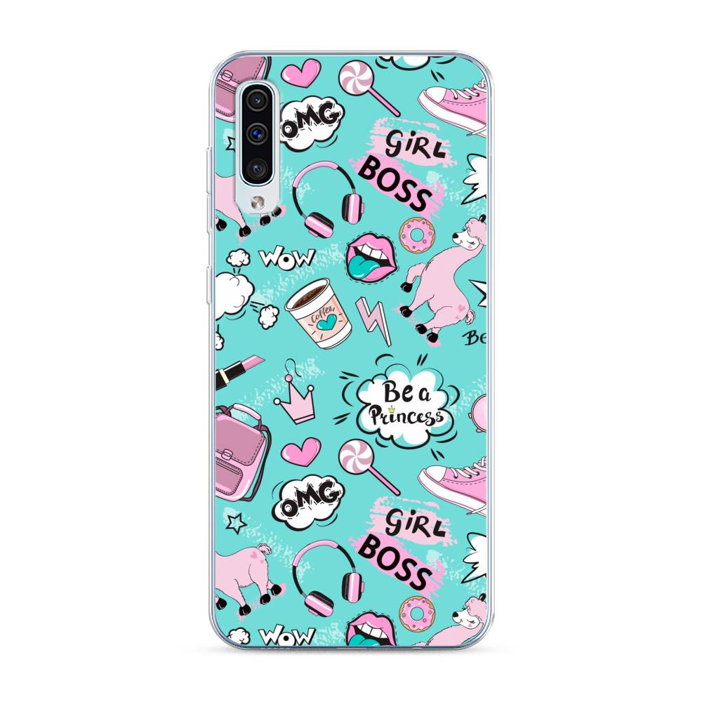 

Чехол Awog на Samsung Galaxy A50 "Стильная лама", Разноцветный, 27750-1