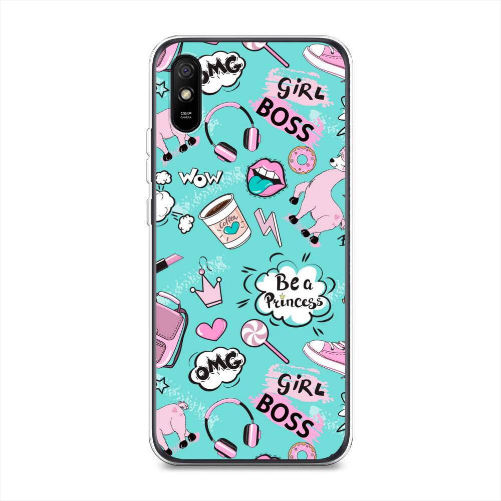 

Чехол Awog на Xiaomi Redmi 9A "Стильная лама", Разноцветный, 38950-1