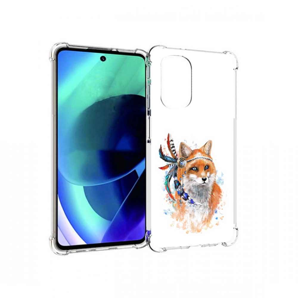 

Чехол MyPads Tocco для Motorola Moto G51 инду лиса (PT227078.365.377), Прозрачный, Tocco