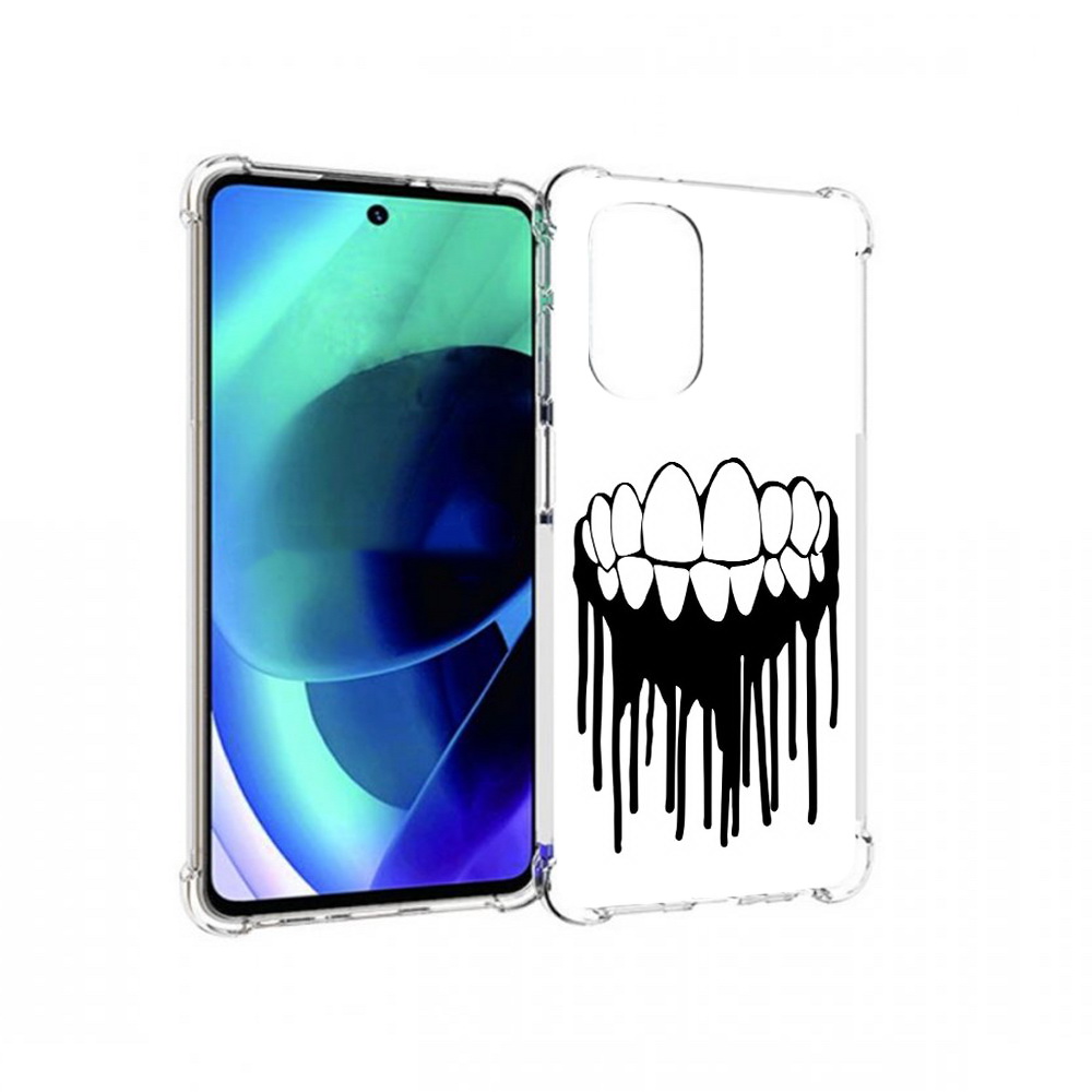 

Чехол MyPads Tocco для Motorola Moto G51 зубы (PT227078.365.372), Прозрачный, Tocco