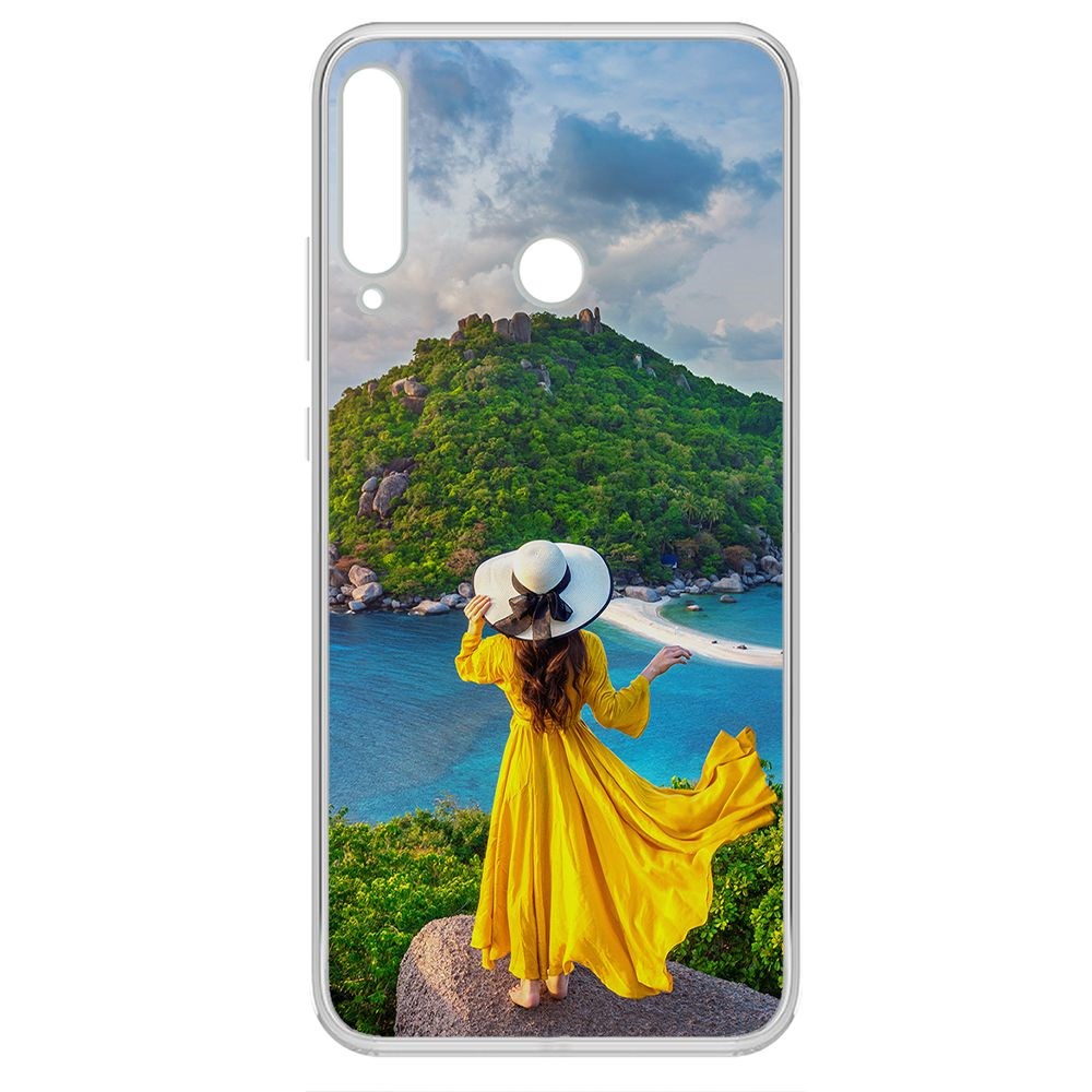 

Чехол-накладка Krutoff Clear Case Платье летнее женское для Huawei Y7P