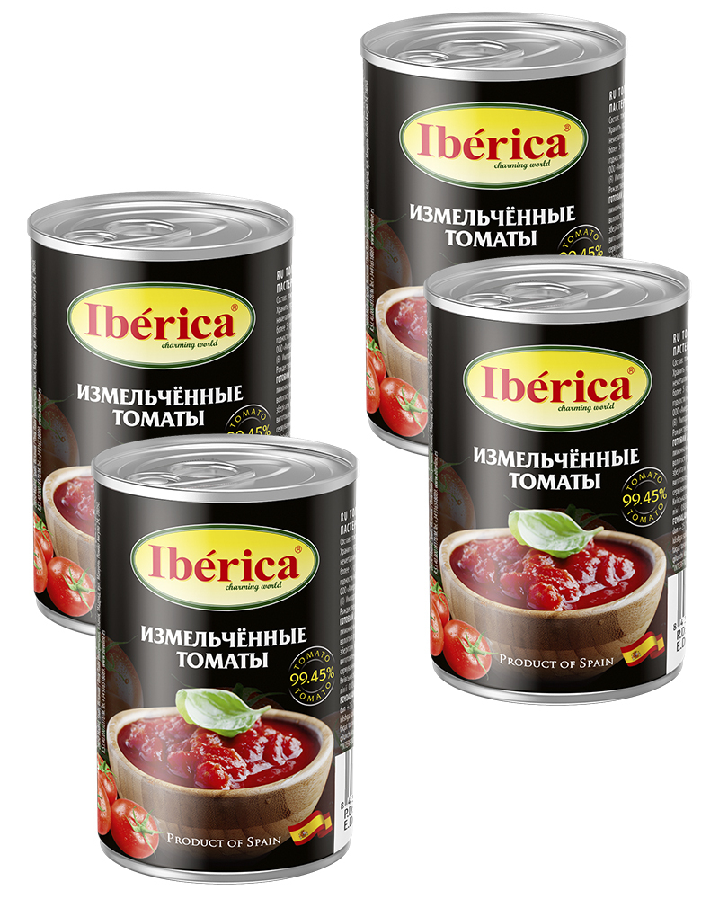 фото Томаты iberica измельченные консервированные 400 гр - 4 шт