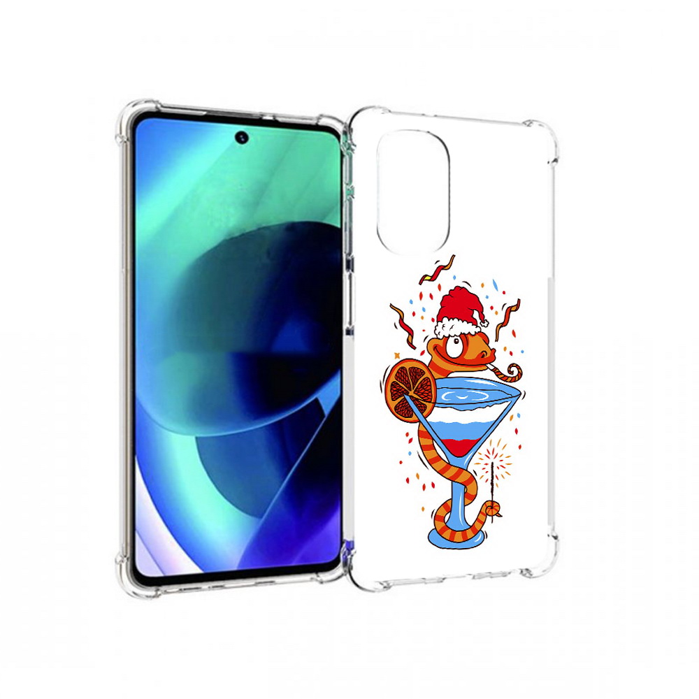 

Чехол MyPads Tocco для Motorola Moto G51 змейка (PT227078.365.364), Прозрачный, Tocco