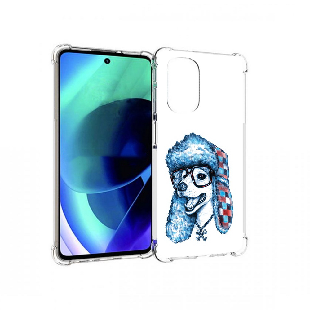 

Чехол MyPads Tocco для Motorola Moto G51 зимний пес (PT227078.365.362), Прозрачный, Tocco