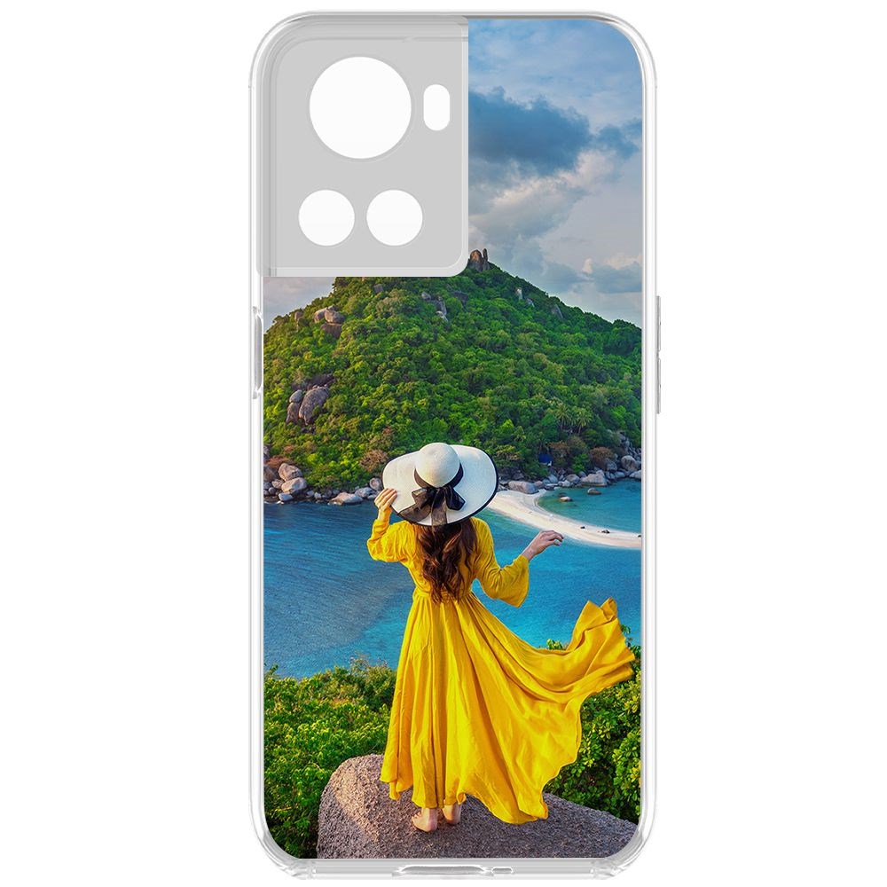 

Чехол-накладка Krutoff Clear Case Платье летнее женское для OnePlus 10R, Прозрачный