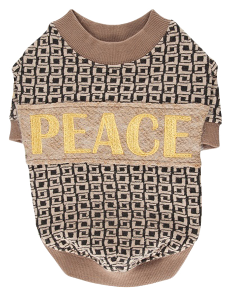 

Футболка для собак Puppia Peacekeeper, унисекс, бежевый, S, длина спины 21 см