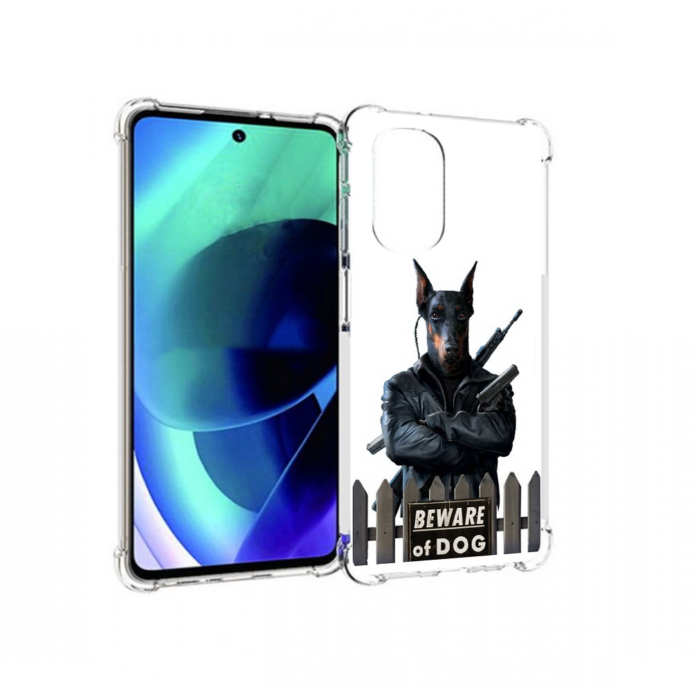 

Чехол MyPads Tocco для Motorola Moto G51 доберман (PT227078.365.332), Прозрачный, Tocco
