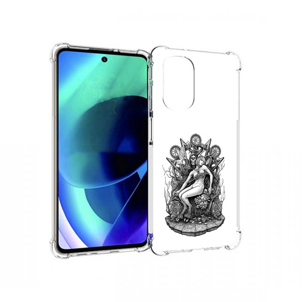 

Чехол MyPads Tocco для Motorola Moto G51 девушка на троне (PT227078.365.309), Прозрачный, Tocco