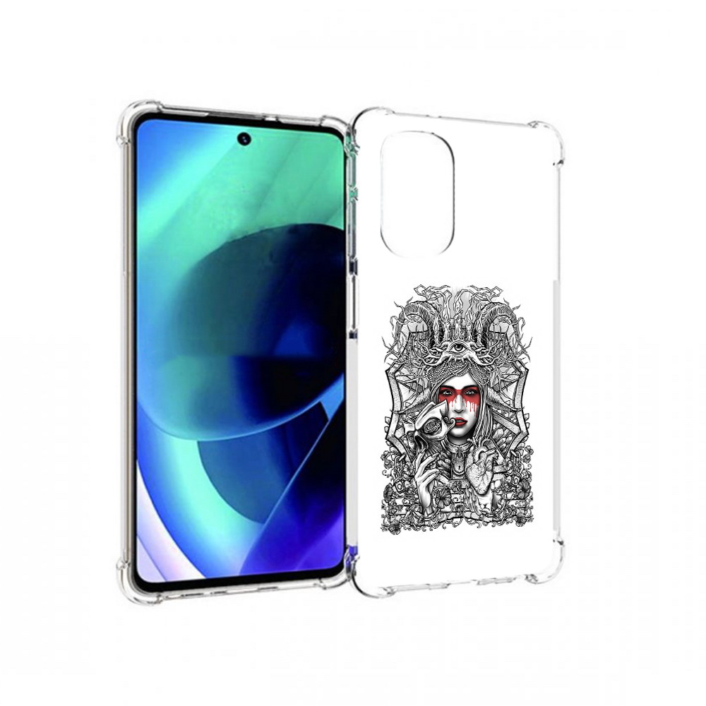 

Чехол MyPads Tocco для Motorola Moto G51 грусная девушка (PT227078.365.302), Прозрачный, Tocco