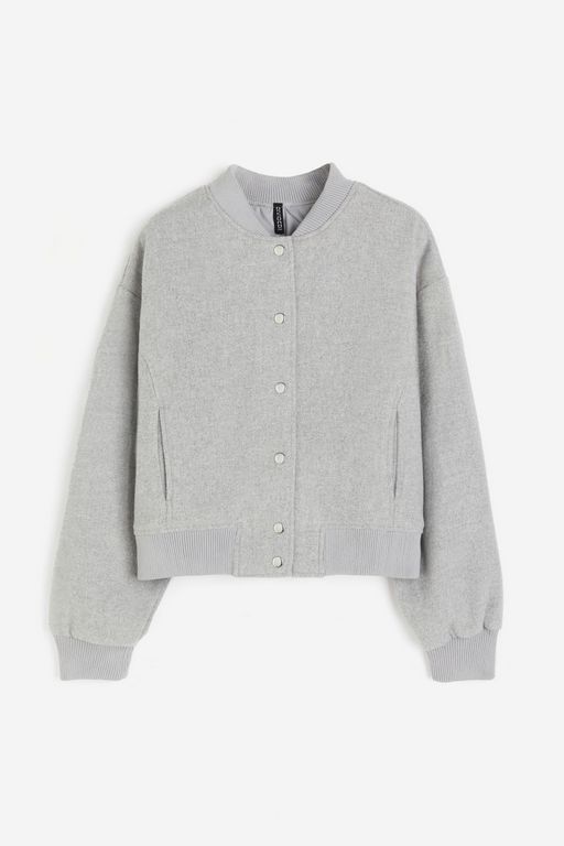 

Бомбер женский H&M 1209974 серый 2XS, 1209974