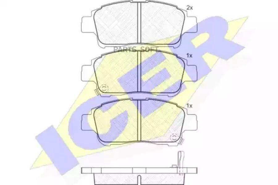 

Колодки Передние Toyota Yaris Icer 181304 Icer арт. 181304