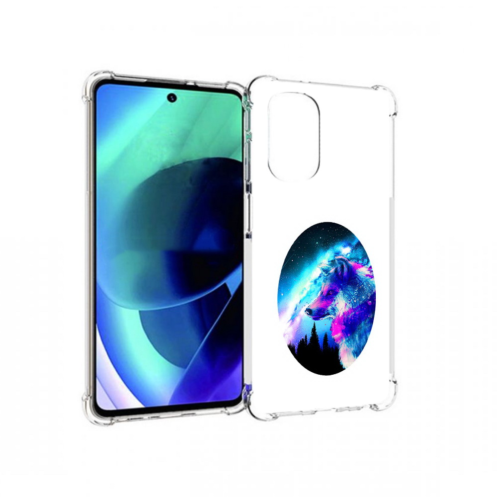 

Чехол MyPads Tocco для Motorola Moto G51 голубой волк (PT227078.365.293), Прозрачный, Tocco