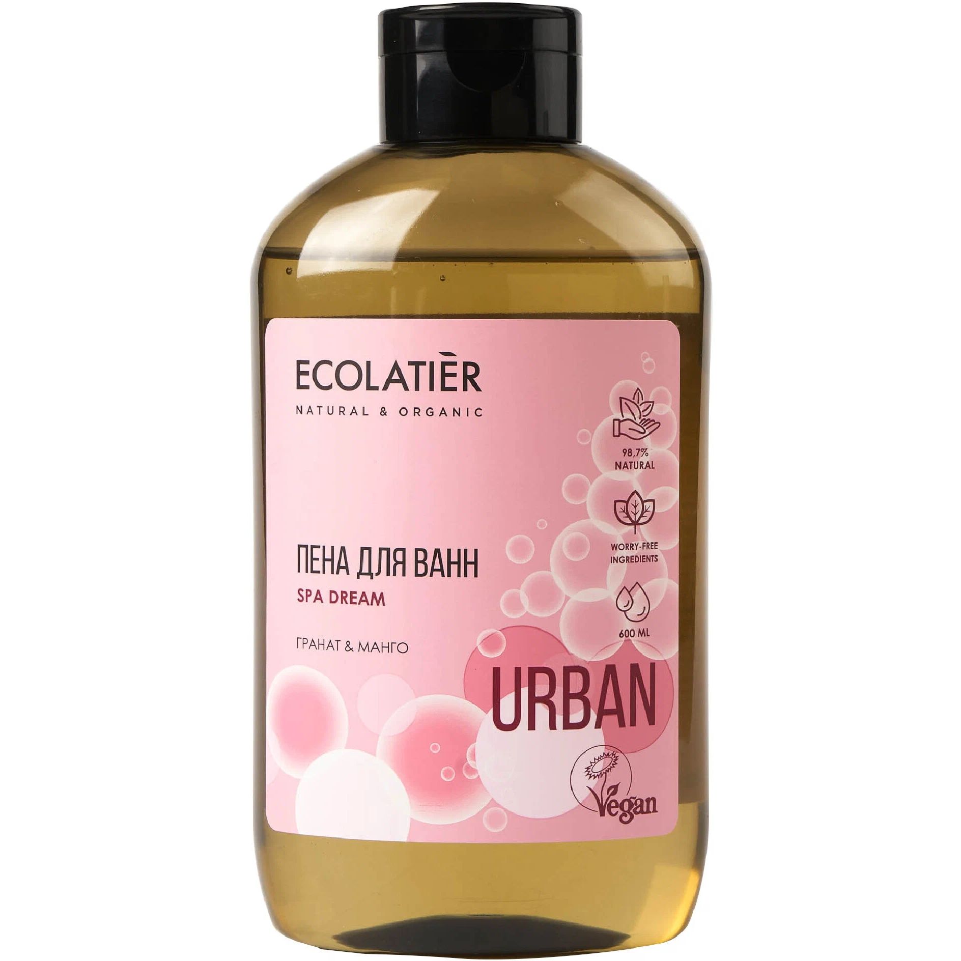 Пена для ванн ECOLATIER Spa Dream Гранат и манго, 600 мл солюшка пена для ванны тропическое манго 1000