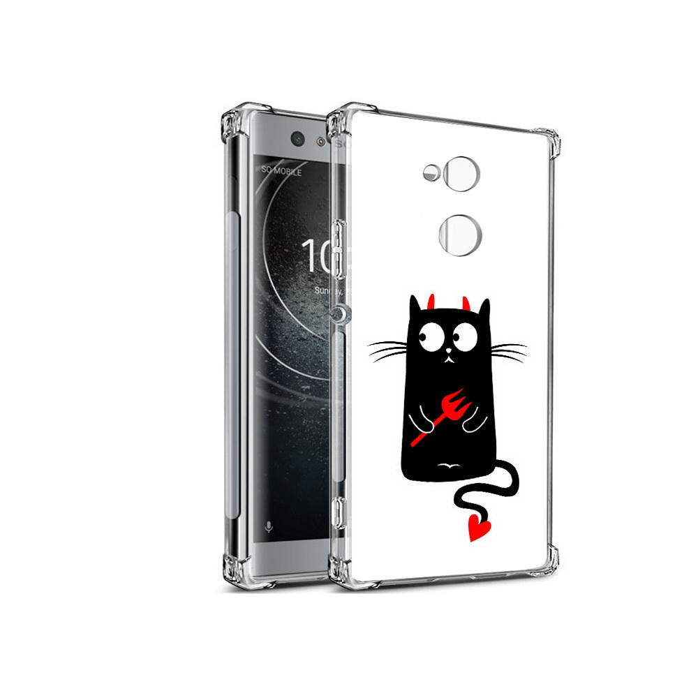 

Чехол MyPads Tocco для Sony Xperia XA2 Кот демон (PT99627.238.97), Прозрачный, Tocco