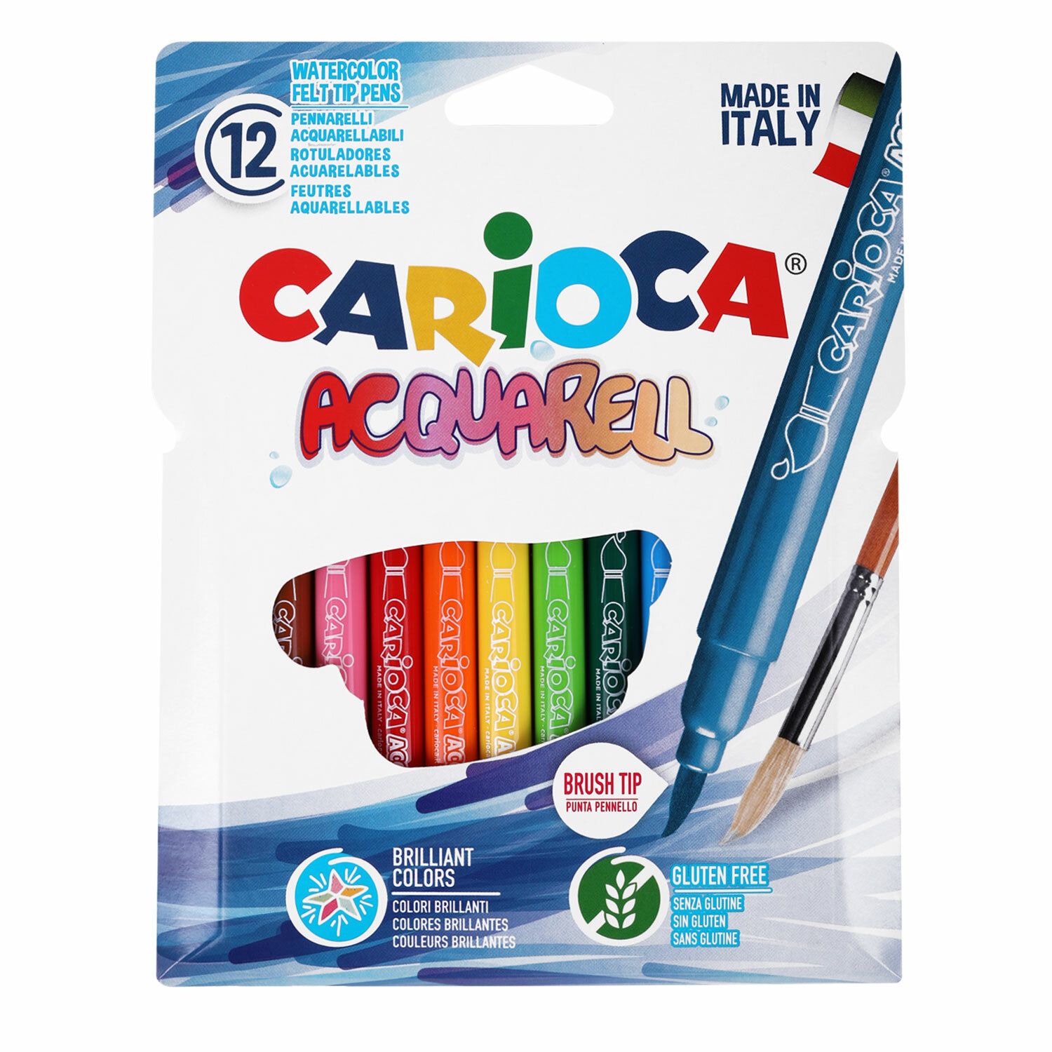 Фломастеры Carioca Aquarell 12 цветов 2 шт 1194₽