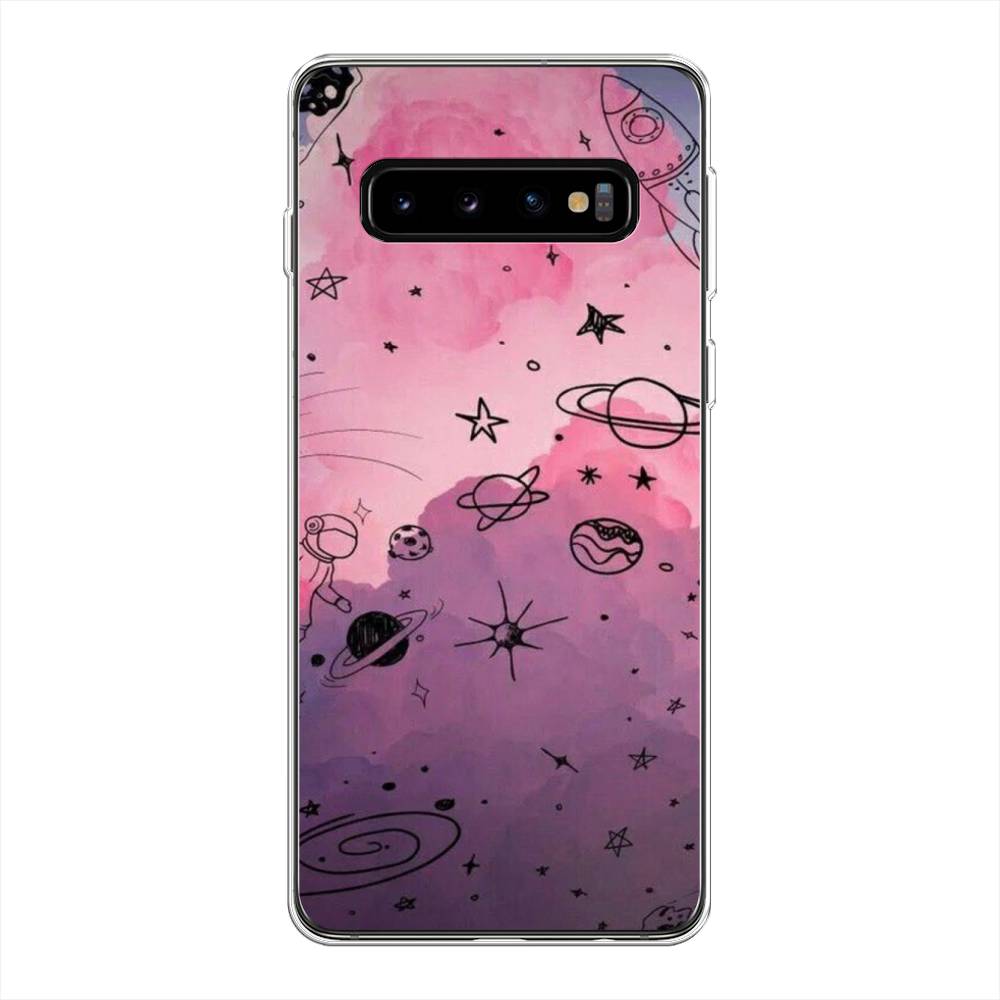 

Чехол Awog на Samsung Galaxy S10 Plus "Радуга планет 3", Разноцветный, 27150-4