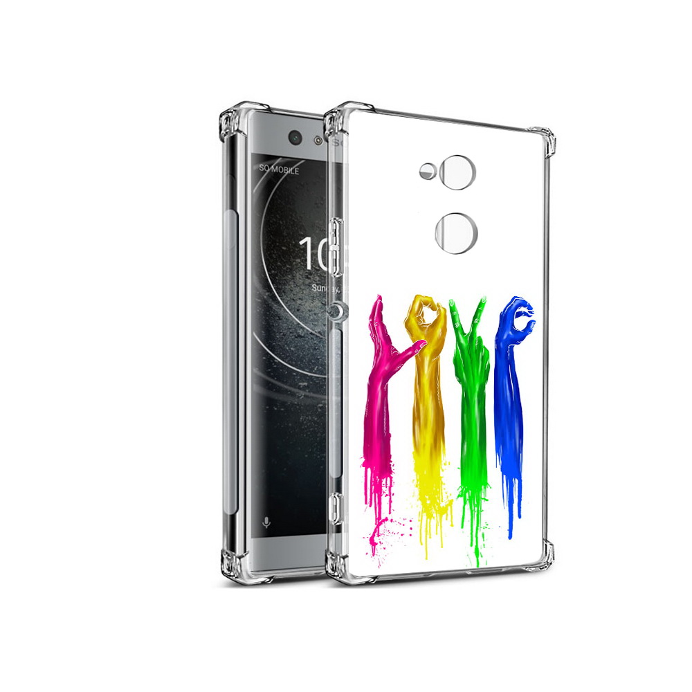 

Чехол MyPads Tocco для Sony Xperia XA2 яркие руки love (PT99627.238.707), Прозрачный, Tocco