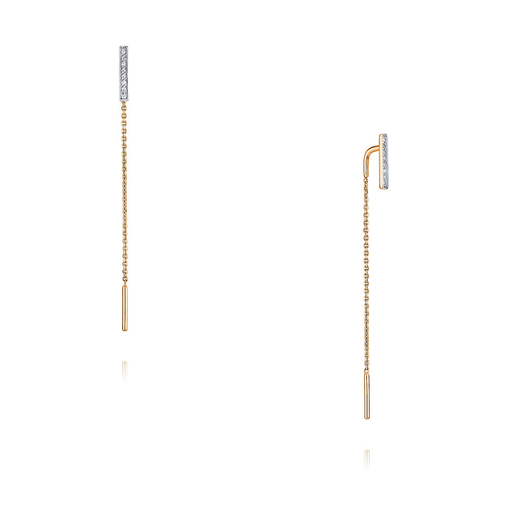 

Серьги из красного золота с бриллиантом ADAMAS 25037694/01-А50Д-41, 25037694/01-А50Д-41