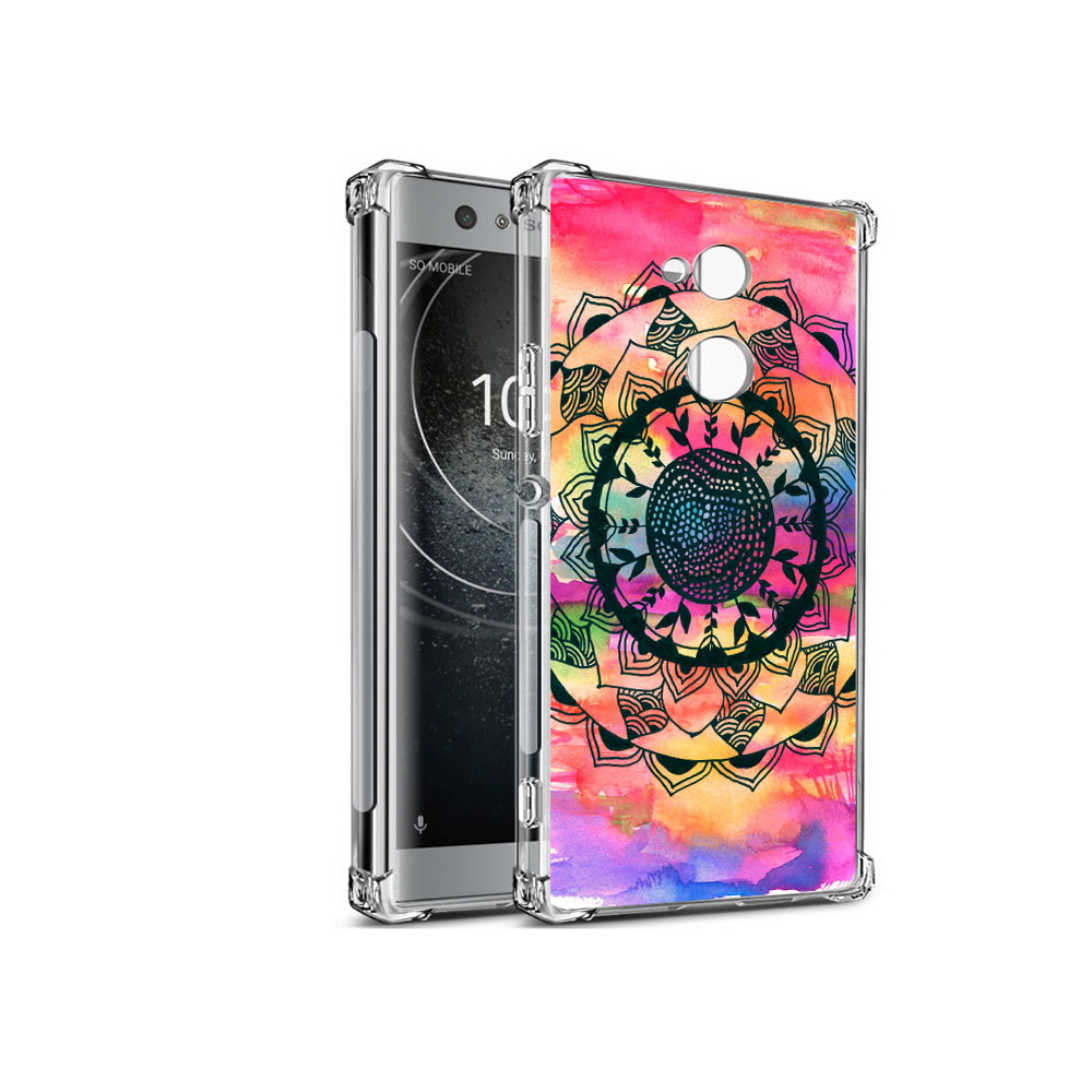 

Чехол MyPads Tocco для Sony Xperia XA2 яркая абстракция круглый цветок (PT99627.238.704), Прозрачный, Tocco