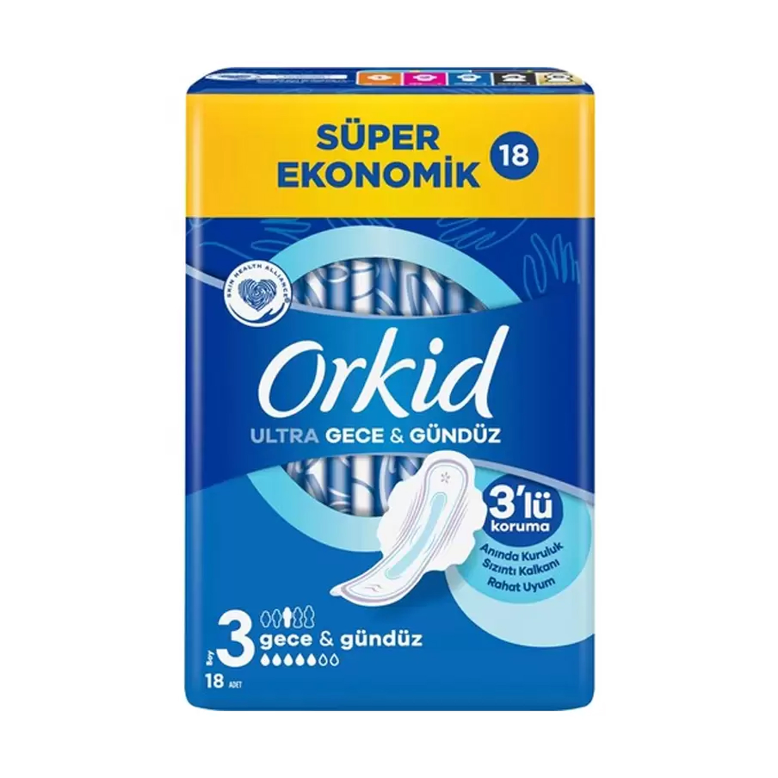 

Гигиенические прокладки Orkid Ultra Gece & Gündüz, размер 3, 18 шт.