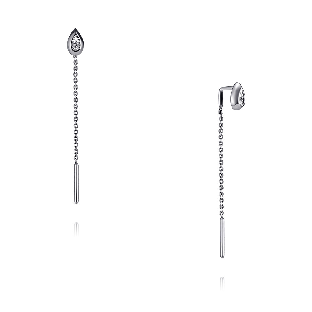 

Серьги из белого золота с бриллиантом ADAMAS 25037665/01-А51Д-41, 25037665/01-А51Д-41