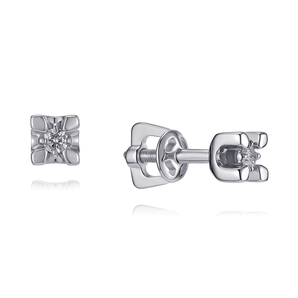 

Серьги из белого золота с бриллиантом ADAMAS 21037647/01-А51Д-41, 21037647/01-А51Д-41