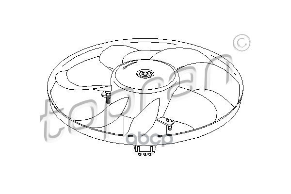 Вентилятор Охлаждения Двигателя Замена Для Hp-107717755 topran 107717001 6930₽