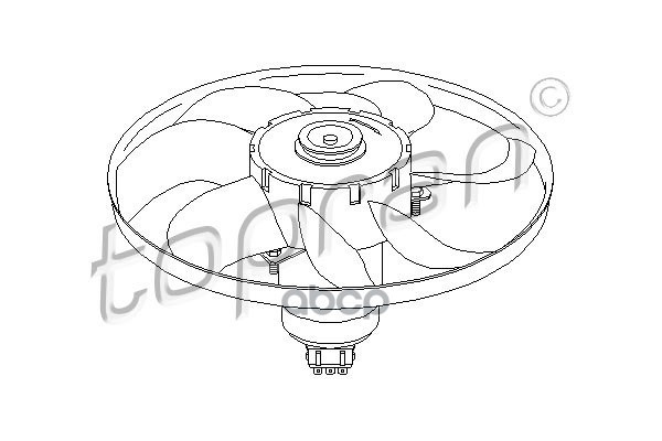 Вентилятор Охлаждения Двигателя Замена Для Hp-107711755 topran 107711001 7390₽