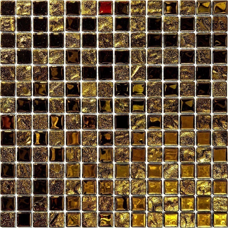 фото Мозаика зеркальная natural crystal золотой квадрат bsu-21-20