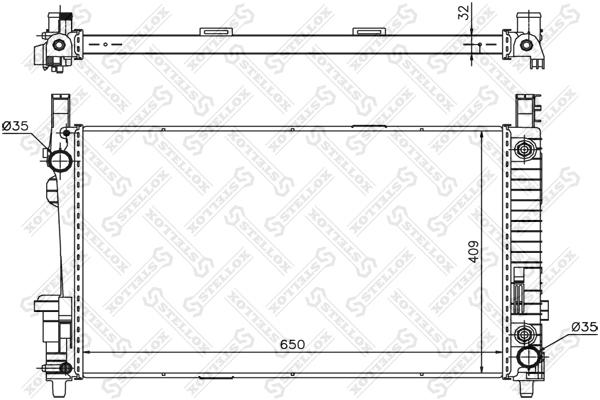 

Радиатор системы охлаждения Stellox 1025936SX