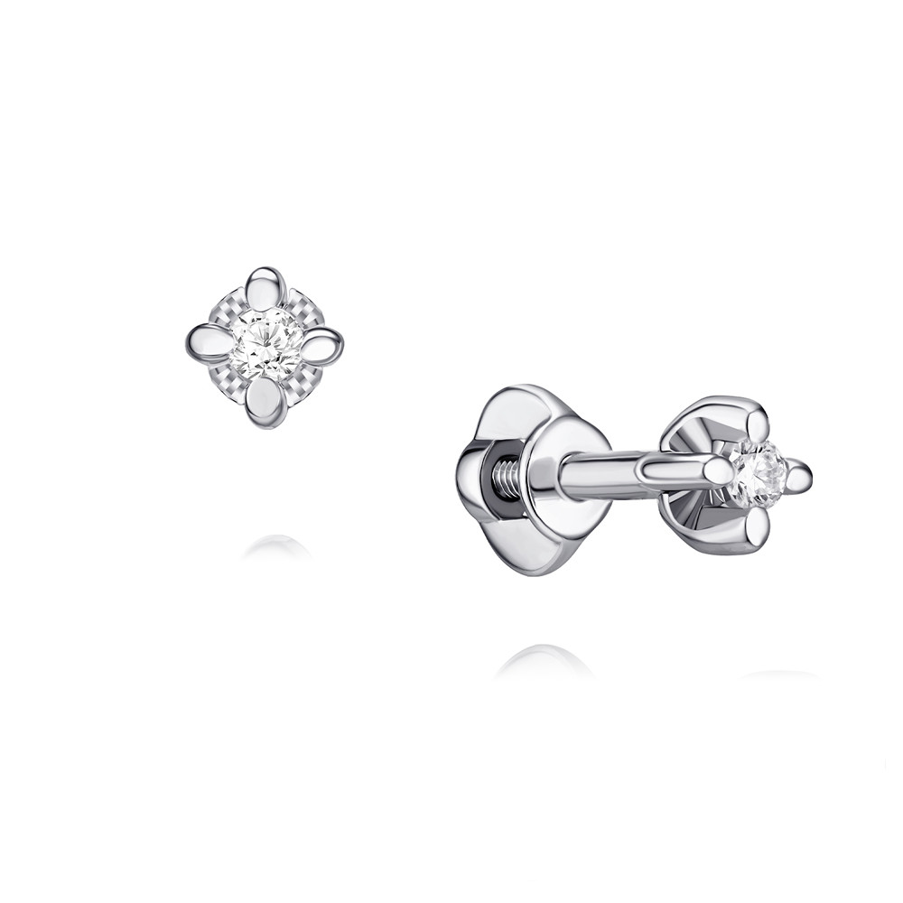 

Серьги из белого золота с бриллиантом ADAMAS 21037639/01-А51Д-41, 21037639/01-А51Д-41
