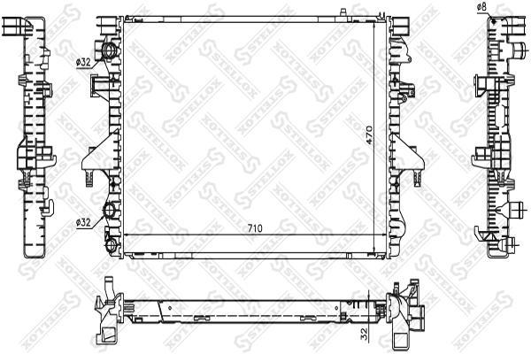 

Радиатор системы охлаждения Stellox 1026429SX
