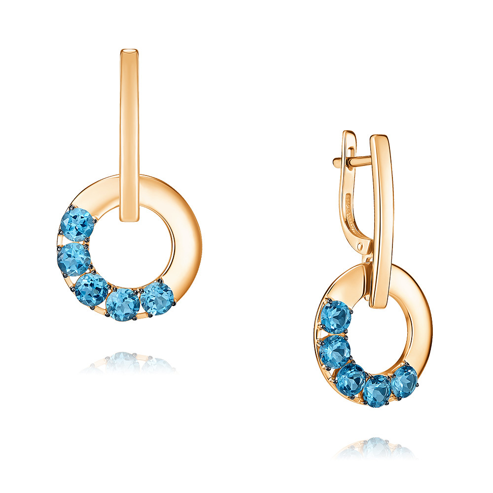 

Серьги из красного золота с топазом ADAMAS 24037630/01-А50-660, 24037630/01-А50-660