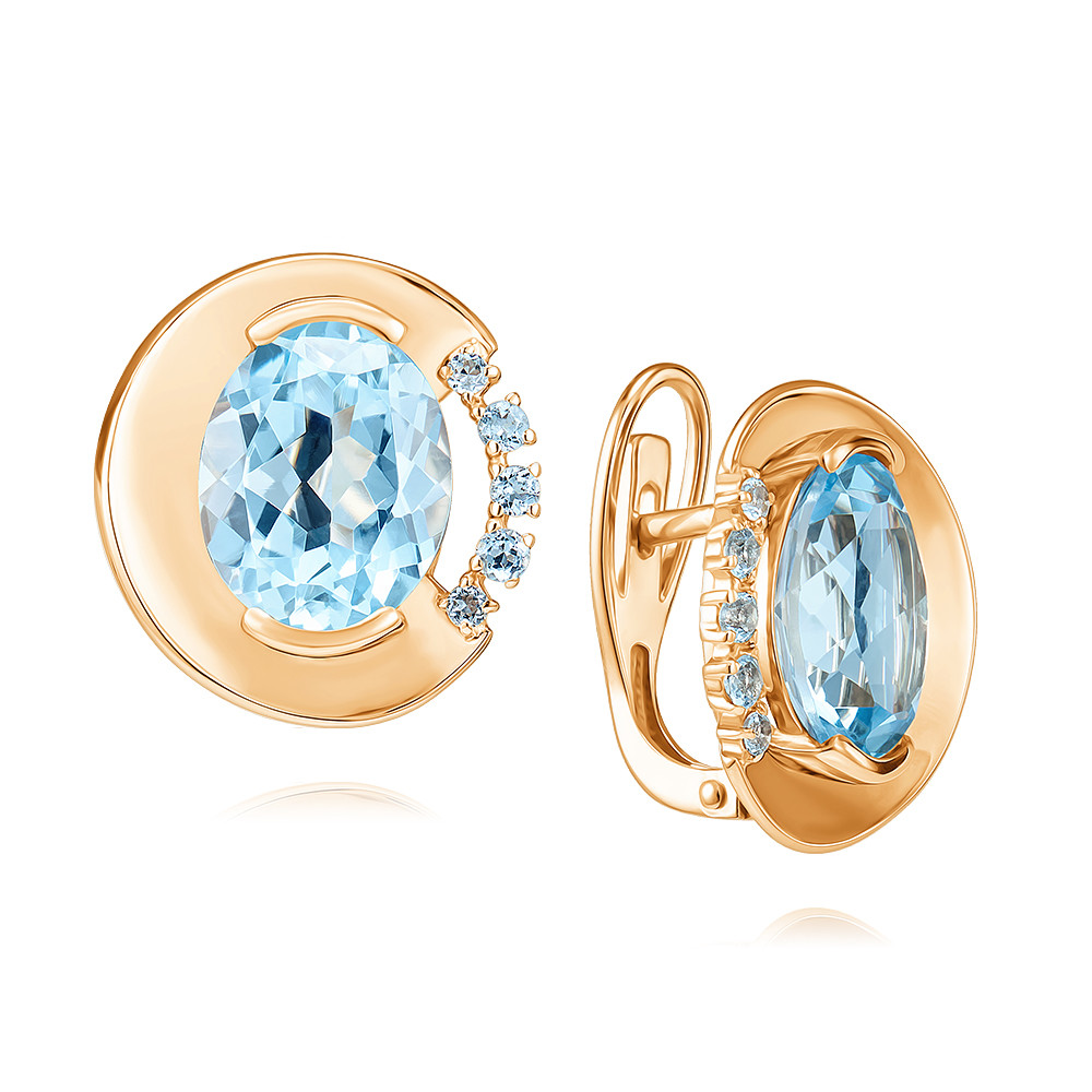 

Серьги из красного золота с топазом ADAMAS 24037628/01-А50-659, 24037628/01-А50-659